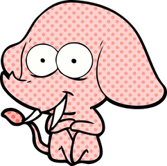 happy cartoon elephant