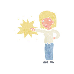 cartoon woman accusing