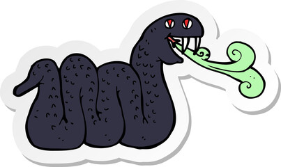 sticker of a cartoon snake