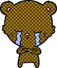 crying cartoon bear