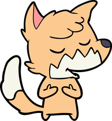 friendly cartoon fox