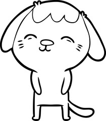 happy cartoon dog