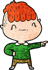 cartoon friendly boy