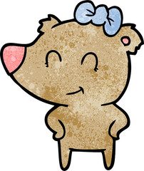 female bear cartoon
