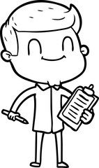 cartoon friendly man