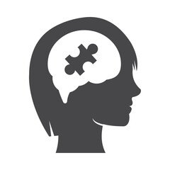 profile brain icon design illustration