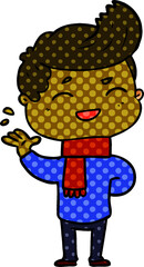 cartoon man laughing