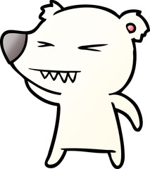 angry polar bear cartoon