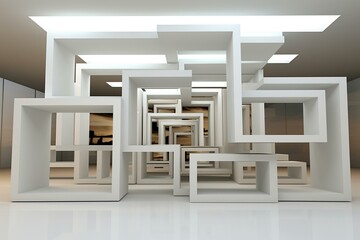 3D office picture frame. Generative AI