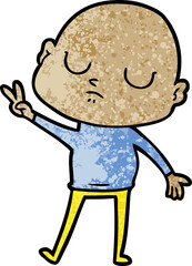 cartoon bald man