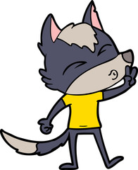 cartoon wolf whistling