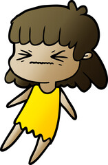 cartoon angry girl