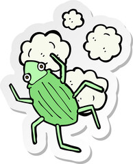 sticker of a cartoon bug