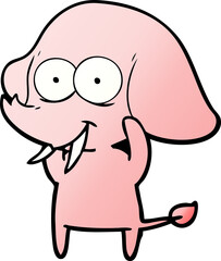 happy cartoon elephant