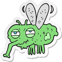 sticker of a cartoon fly