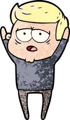 Obraz premium cartoon tired man