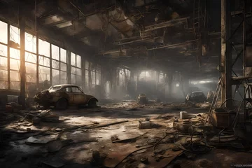 Foto op Plexiglas abandoned factory building © Fahad