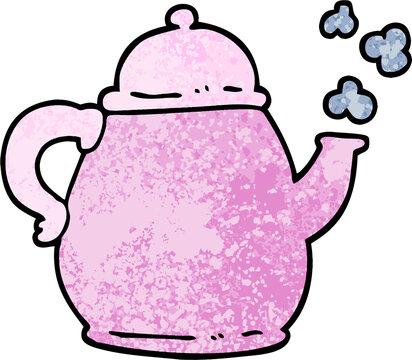 recommend clip art: grunge textured illustration cartoon tea po