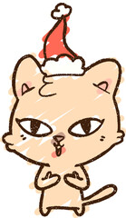 cute christmas cat character