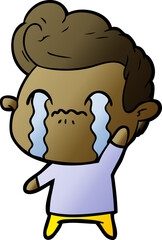 cartoon man crying