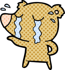 crying bear cartoon chraracter
