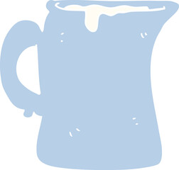 flat color illustration of milk jug