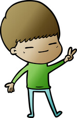 cartoon smug boy