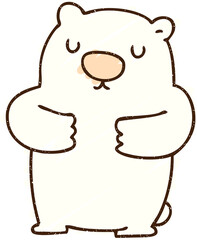 polar bear cartoon character drawing