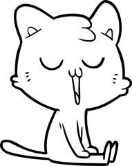 cartoon cat singing