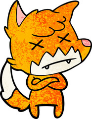 cartoon dead fox