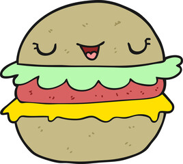 cartoon burger