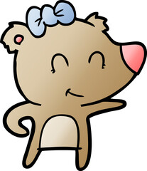 female bear cartoon