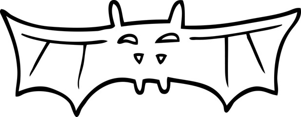 line drawing cartoon vampire bat