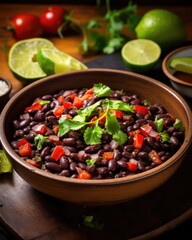 As you delve deeper into the bowl, youll discover a medley of wellseasoned black beans, adding a rich, earthy undertone and boosting the nutritional profile of this wholesome dish.