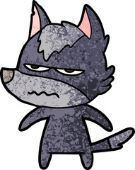 cartoon annoyed wolf