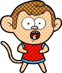 cartoon shocked monkey