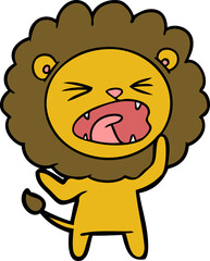 cartoon angry lion