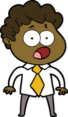 cartoon man gasping in surprise