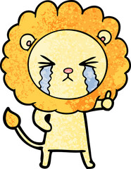cartoon crying lion