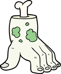 spooky zombie hand cartoon