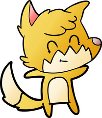 cartoon friendly fox