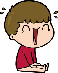 laughing cartoon man