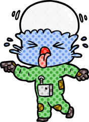 weird cartoon alien pointing