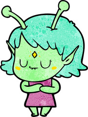 cartoon alien girl
