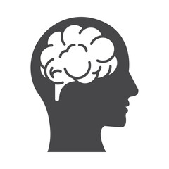 profile brain icon gray