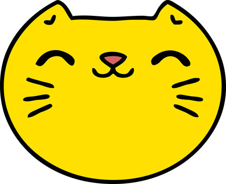 cartoon of a happy cat face