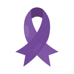 Fototapeta premium purple ribbon campaign prevention