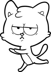 bored cartoon cat