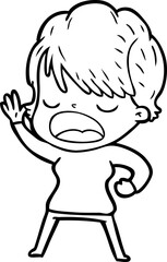 cartoon woman talking