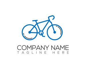 Simple and minimal bicycle logo design template. Design for  bicycle shop, bicycle race event, cycling, brand and business.